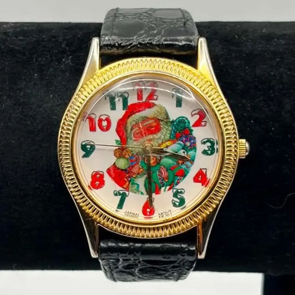 Gold Christmas Santa Watch